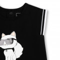 Vestido direito com estampado KARL LAGERFELD KIDS para RAPARIGA