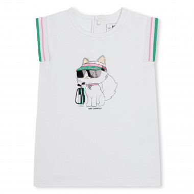 Vestido direito com estampado KARL LAGERFELD KIDS para RAPARIGA