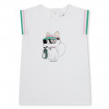 Vestido direito com estampado KARL LAGERFELD KIDS para RAPARIGA