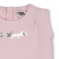 Vestido curto em algodão KARL LAGERFELD KIDS para RAPARIGA