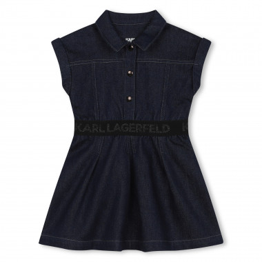 Cotton denim and lyocell dress KARL LAGERFELD KIDS for GIRL