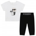 Conjunto de t-shirt e leggings KARL LAGERFELD KIDS para RAPARIGA