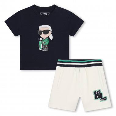 Conjunto de calções e t-shirt KARL LAGERFELD KIDS para RAPAZ