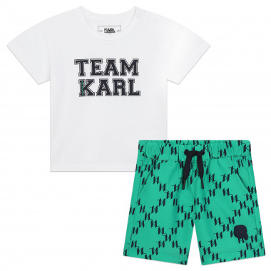 Zwemshort en T-shirt KARL LAGERFELD KIDS Voor