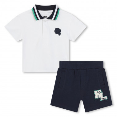 Conjunto de polo e bermudas KARL LAGERFELD KIDS para RAPAZ