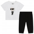 Conjunto de t-shirt e leggings KARL LAGERFELD KIDS para RAPAZ