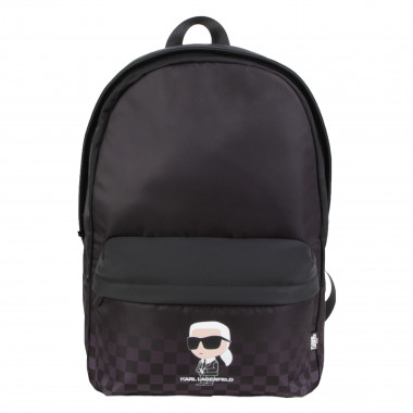 Chequered print backpack KARL LAGERFELD KIDS for BOY