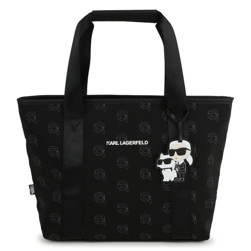 KARL LAGERFELD KIDS Cabas en toile imprim e fille noir Kids