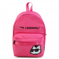 Small zip-up fabric backpack KARL LAGERFELD KIDS for GIRL