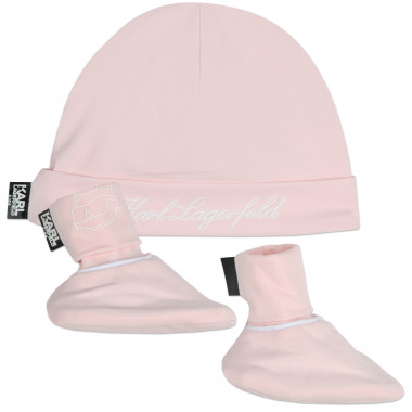Cotton hat and booties KARL LAGERFELD KIDS for UNISEX