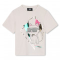 T-shirt avec imprimé placé KARL LAGERFELD KIDS pour FILLE