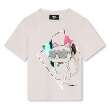 T-shirt con stampa applicata KARL LAGERFELD KIDS Per BAMBINA