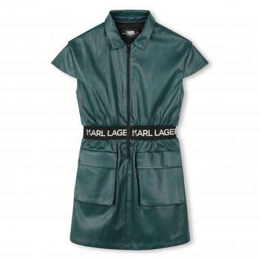 Vestido camisero de cremallera KARL LARGERFELD KIDS para NIÑA