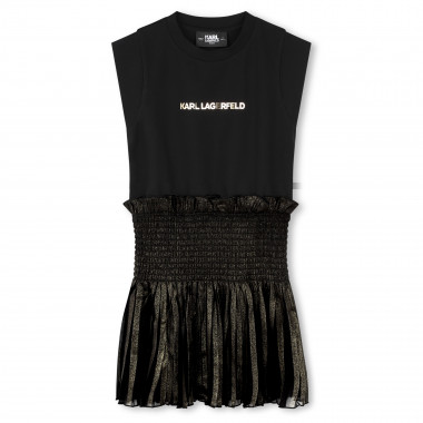 Multimaterial dress KARL LAGERFELD KIDS for GIRL