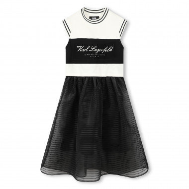 Bimaterial party dress KARL LAGERFELD KIDS for GIRL