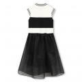 Bimaterial party dress KARL LAGERFELD KIDS for GIRL