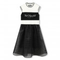 Bimaterial party dress KARL LAGERFELD KIDS for GIRL