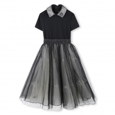 Festkleid aus Materialmix KARL LAGERFELD KIDS Für MÄDCHEN