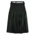 Pleated iridescent midi skirt KARL LAGERFELD KIDS for GIRL