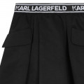 Flared midi skirt with pockets KARL LAGERFELD KIDS for GIRL