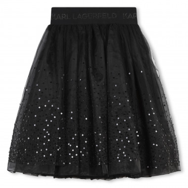 Tulle skirt with sequins KARL LAGERFELD KIDS for GIRL