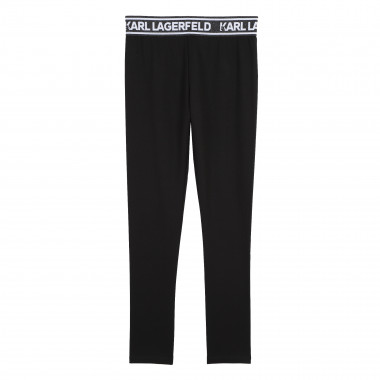 Legging avec taille métallisée KARL LAGERFELD KIDS pour FILLE