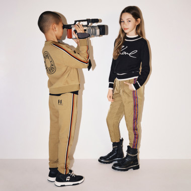 Pantaloni con bande a righe KARL LAGERFELD KIDS Per BAMBINA