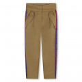 Trousers with striped trim KARL LAGERFELD KIDS for GIRL