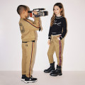 Trousers with striped trim KARL LAGERFELD KIDS for GIRL