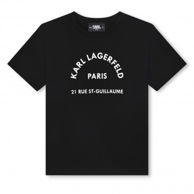 T-shirt avec imprimé placé KARL LAGERFELD KIDS pour FILLE