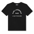 T-shirt avec imprimé placé KARL LAGERFELD KIDS pour FILLE