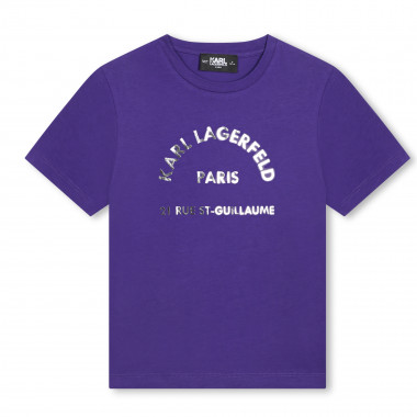 T-shirt avec imprimé placé KARL LAGERFELD KIDS pour FILLE