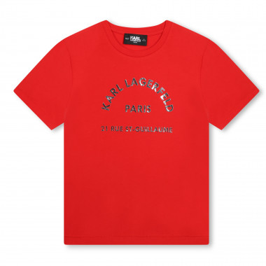 T-shirt con stampa applicata KARL LAGERFELD KIDS Per BAMBINA