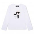 T-shirt con stampa applicata KARL LAGERFELD KIDS Per BAMBINA