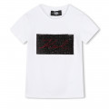 T-shirt à sequins réversibles KARL LAGERFELD KIDS pour FILLE