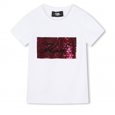 Camiseta con lentejuelas KARL LARGERFELD KIDS para NIÑA