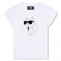 T-shirt with print KARL LAGERFELD KIDS for GIRL