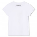 T-shirt con stampa applicata KARL LAGERFELD KIDS Per BAMBINA