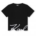 T-Shirt mit Logo-Stickerei KARL LAGERFELD KIDS Für MÄDCHEN