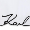 T-shirt with logo embroidery KARL LAGERFELD KIDS for GIRL