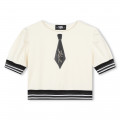 Top avec fausse cravate KARL LAGERFELD KIDS pour FILLE