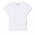 T-shirt avec imprimé lunettes KARL LAGERFELD KIDS pour FILLE