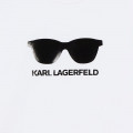 T-shirt with sunglass print KARL LAGERFELD KIDS for GIRL