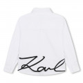 Shirt with logo embroidery KARL LAGERFELD KIDS for GIRL