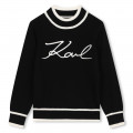 Embroidered signature jumper KARL LAGERFELD KIDS for GIRL