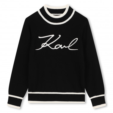 Pull avec broderie signature KARL LAGERFELD KIDS pour FILLE