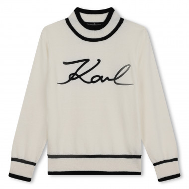 Embroidered signature jumper KARL LAGERFELD KIDS for GIRL