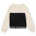 Sweat-shirt bimatière KARL LAGERFELD KIDS pour FILLE