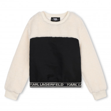 Bi-material sweatshirt KARL LAGERFELD KIDS for GIRL