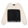 Sweat-shirt bimatière KARL LAGERFELD KIDS pour FILLE